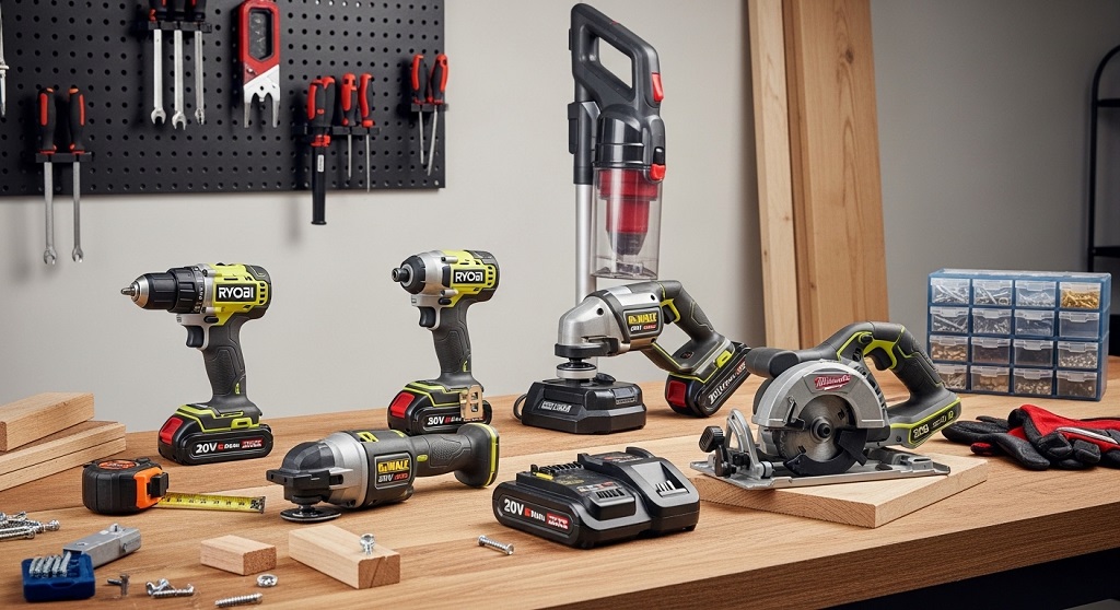 compact cordless tool kit for household repair projects